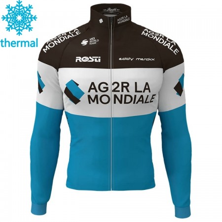 Maillot vélo 2020 AG2R La Mondiale Hiver Thermal Fleece N001